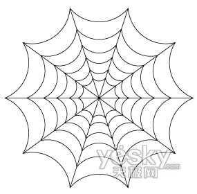 万圣节用Illustrator绘蜘蛛网和蜘蛛9_网页教学网转载