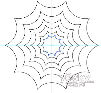 万圣节用Illustrator绘蜘蛛网和蜘蛛8_网页教学网转载