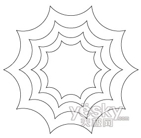 万圣节用Illustrator绘蜘蛛网和蜘蛛7_网页教学网转载