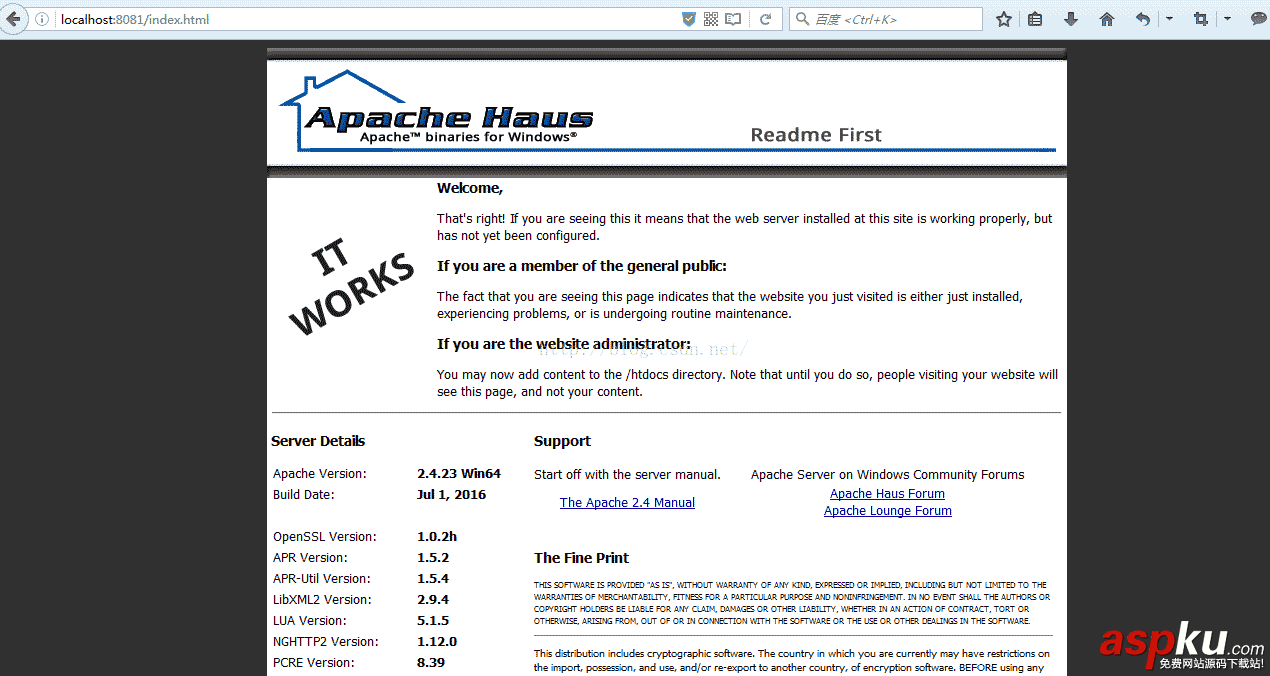 Win7,Apache2.4