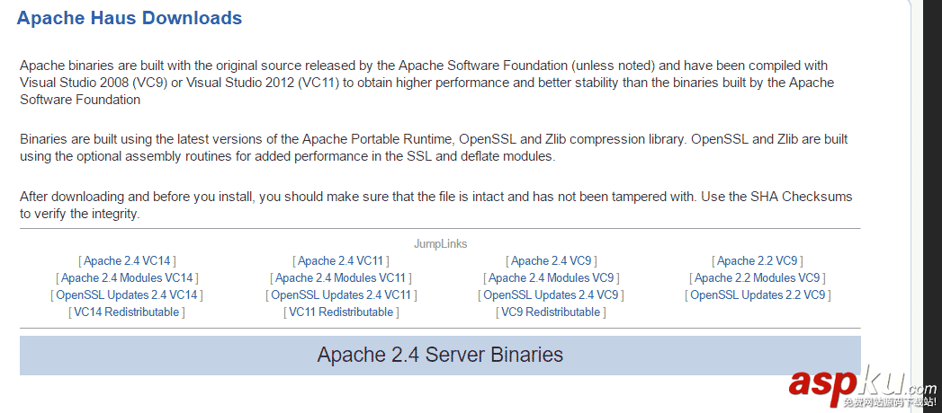 Apache2.4,VC9