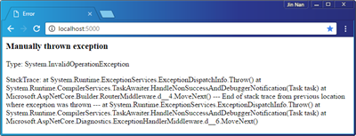 ASP.NET,Core,应用错误处理,ExceptionHandlerMiddleware