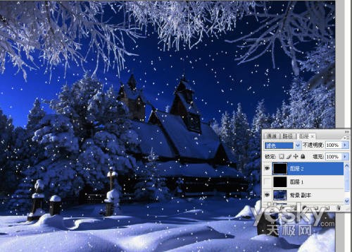 圣诞夜景制作photoshop为你打造炫图(2)