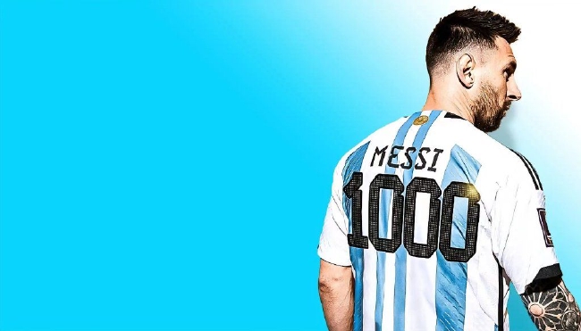 阿根廷发布梅西穿上1000号球衣的号码：这是梅西职业生涯的第1000场比赛